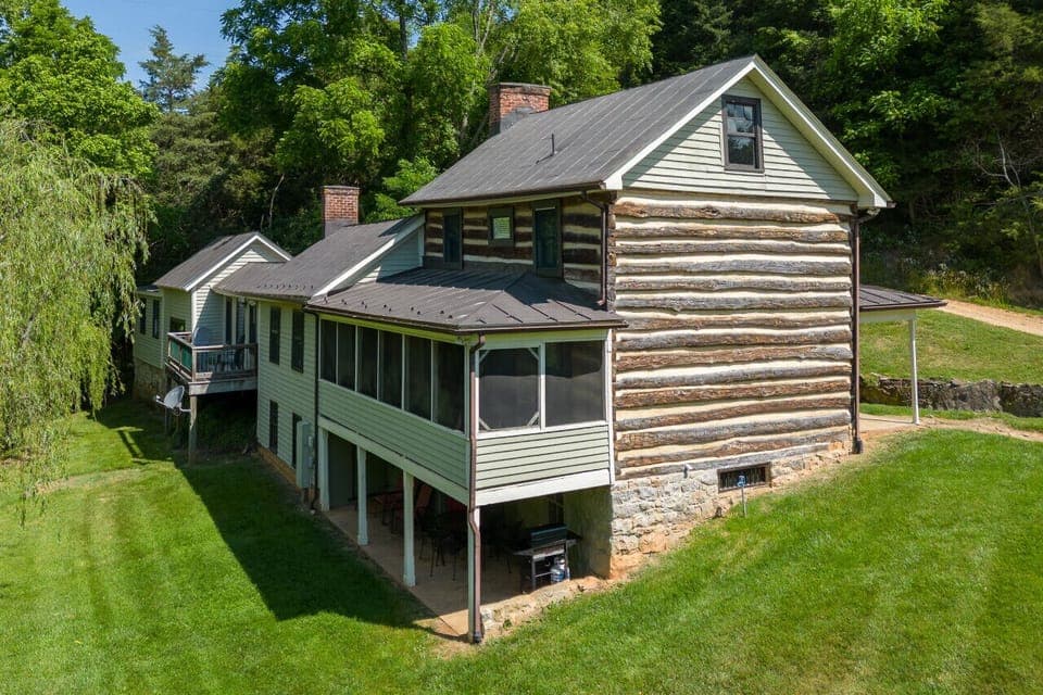 Cabin exterior rear with additions