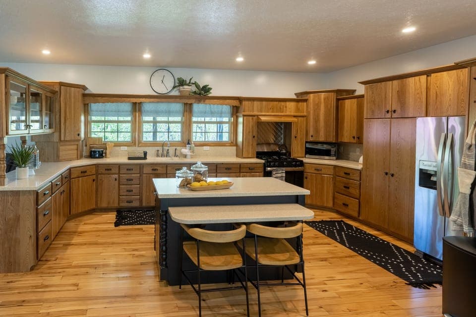 Cook up your favorites in the spacious and fully furnished kitchen.