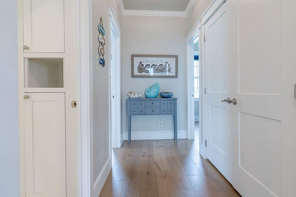 Hallway leading to bedrooms.