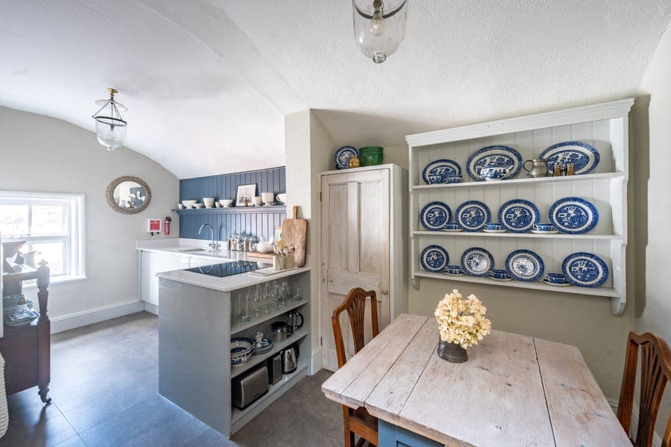 Sarah's breakfast table area in kitchen. 