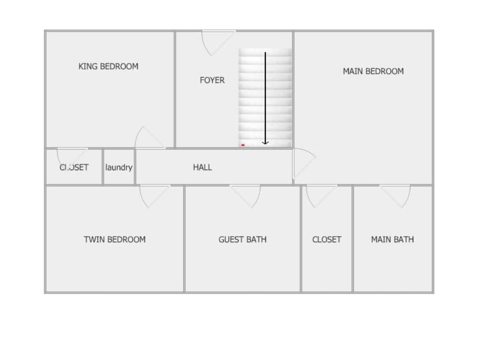 Rough sketch of second floor plan 
