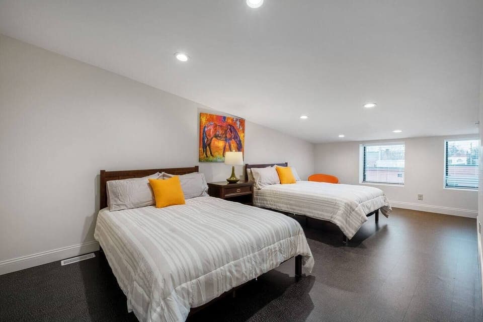 Another huge bedroom with 2 queen beds.