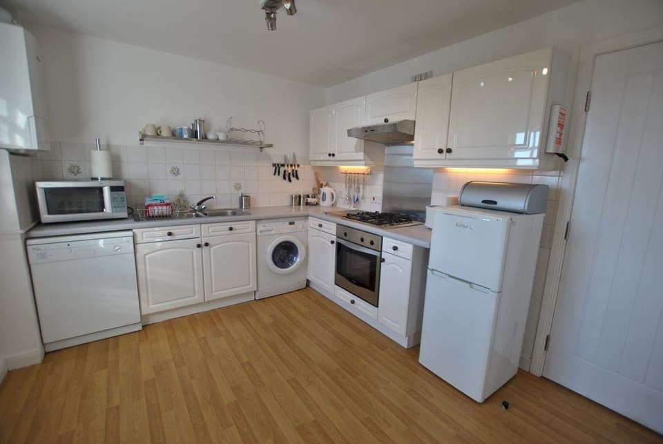 The fully fitted kitchen is equipped with everything you would need for a self catering break