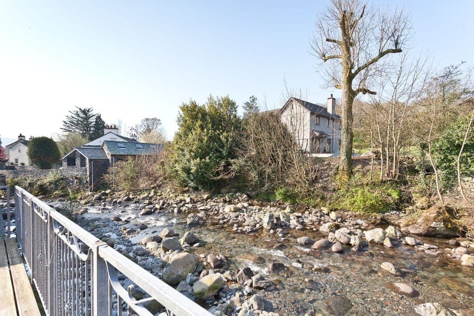 River alongside Forge Bridge Cottage in Coniston in the Lake District