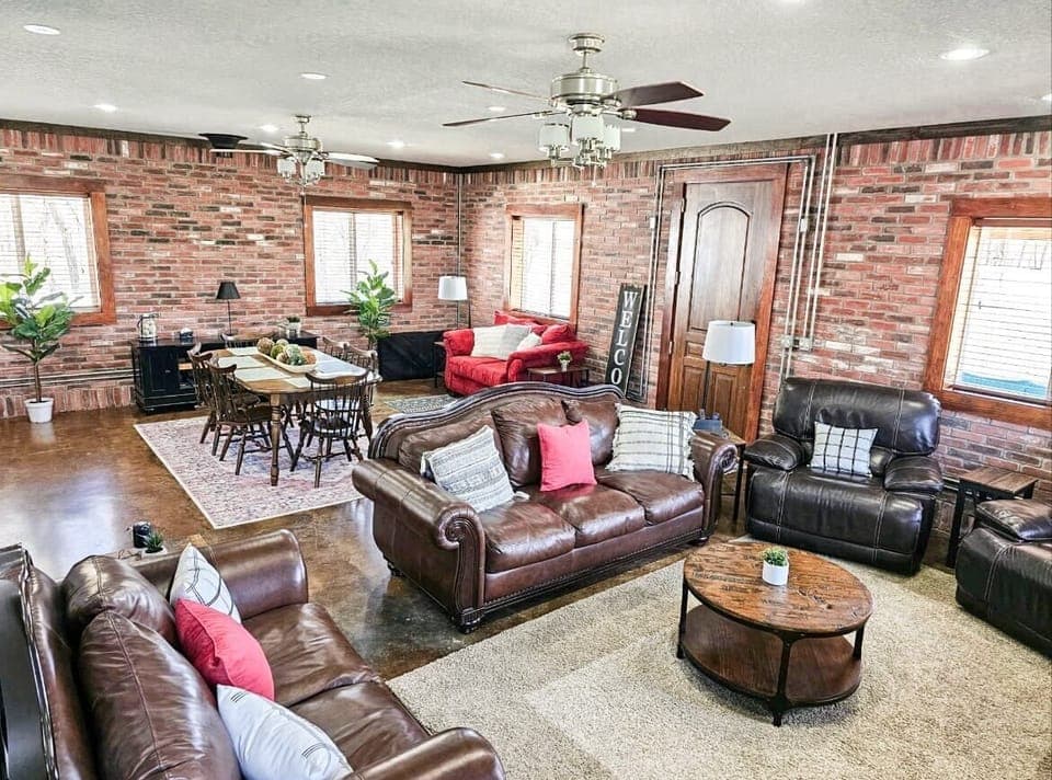 Open Living Room and Dining Table