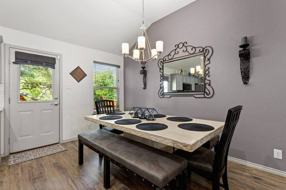 Whip up your favorite meal in the connected kitchen or pick up takeout from one of the nearby local restaurants.