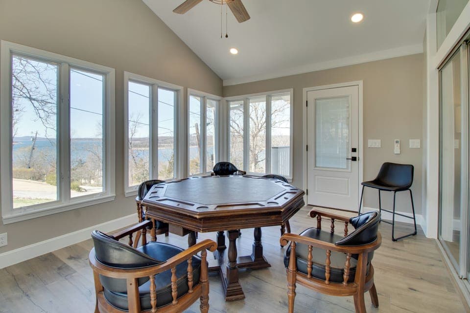 Sunroom | Main Floor | Poker Table | Ceiling Fans