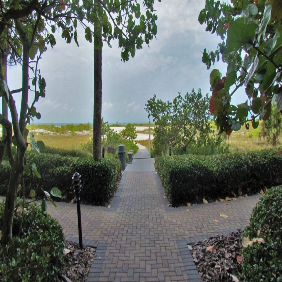 Entrance to the private beach