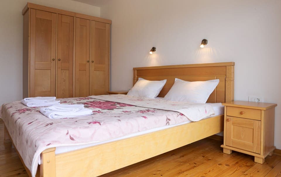 Fresh clean cotton linens you could expect in our bedroom