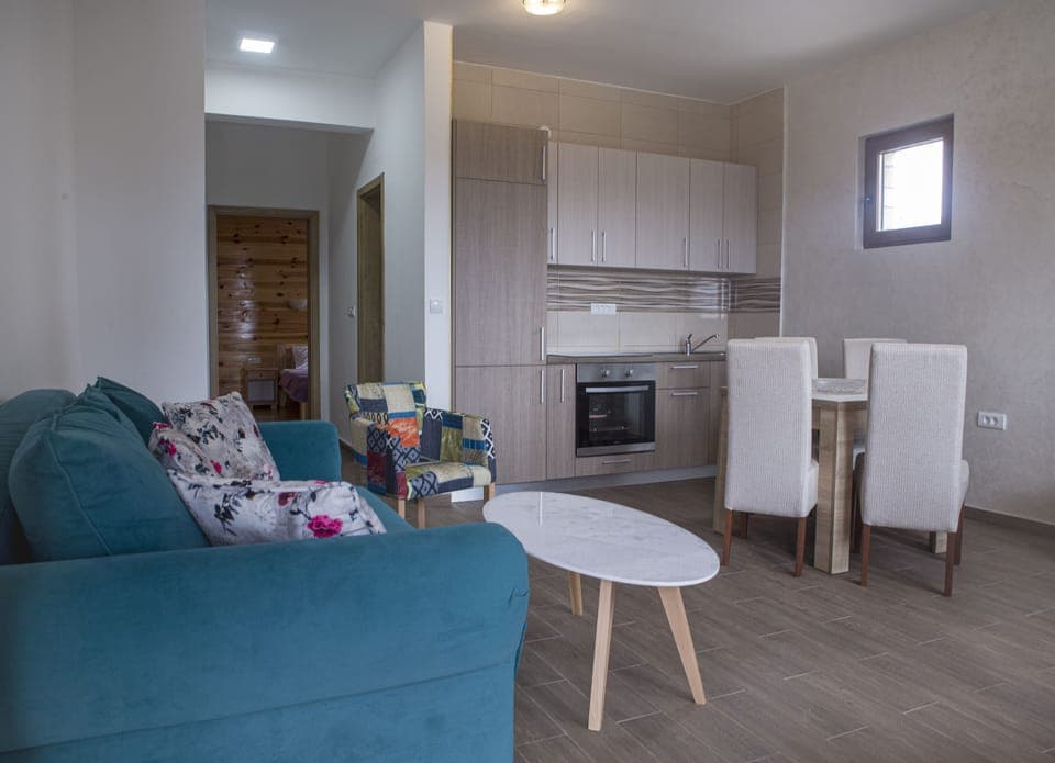 Spacious open space! Dining area, living room and kitchen
