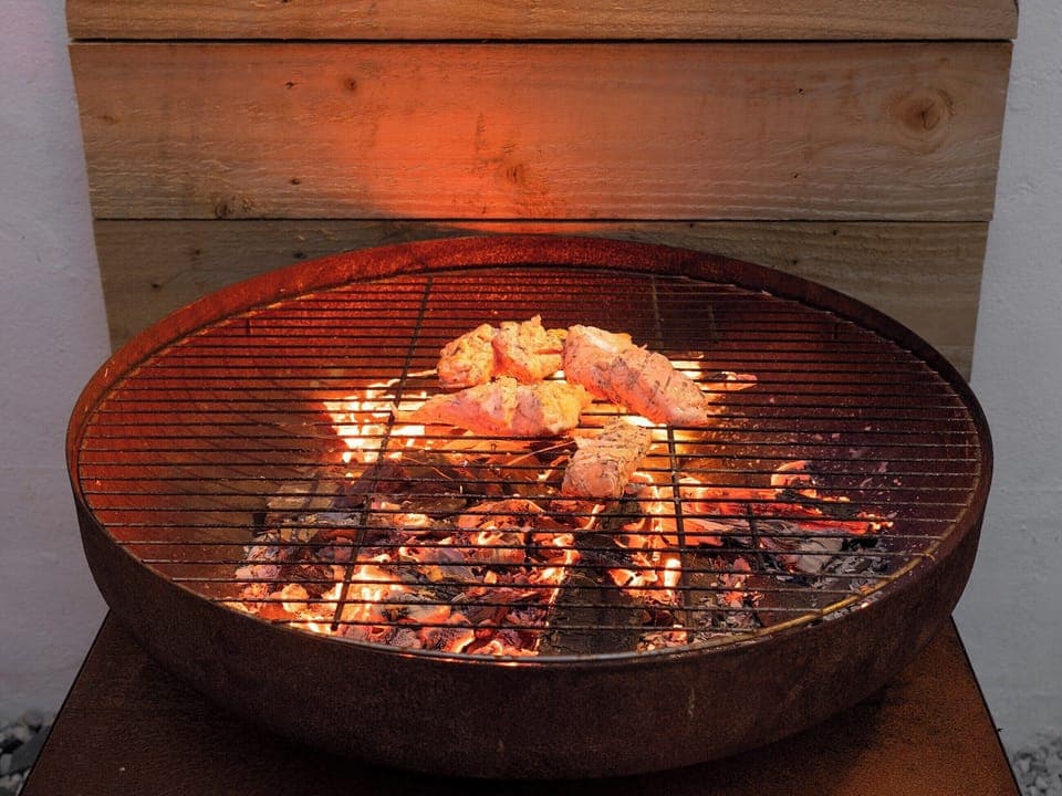 The Fire-Pit is conveniently just outside your door on the patio | Old Quay, Newlyn