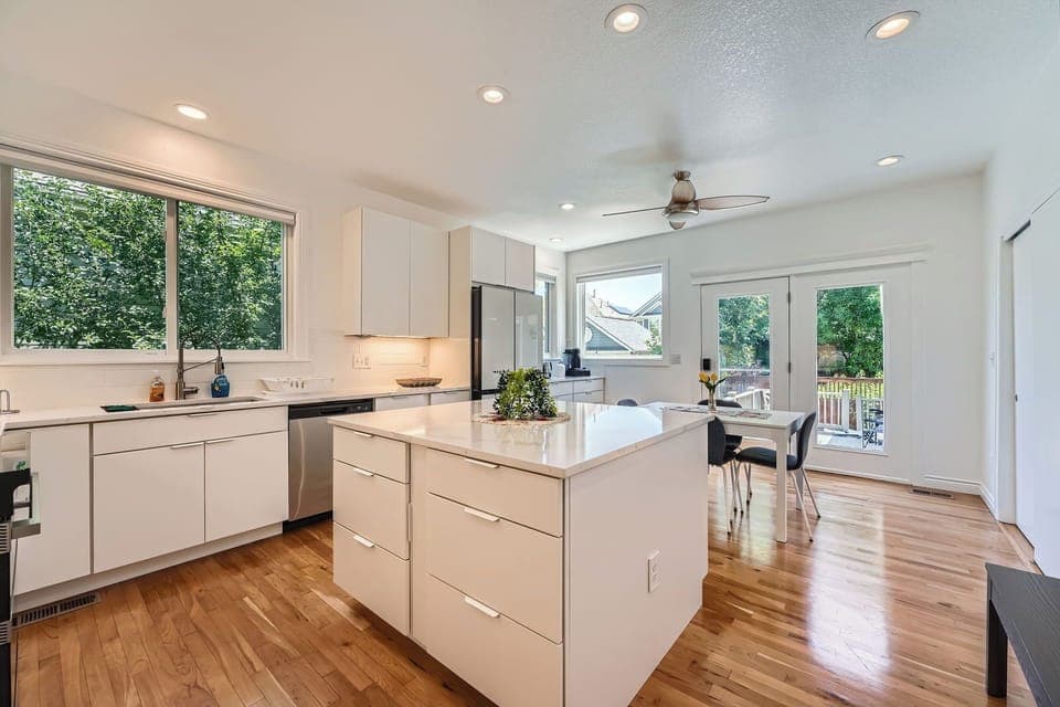 Inviting kitchen opens to the patio for indoor/outdoor entertainment.
