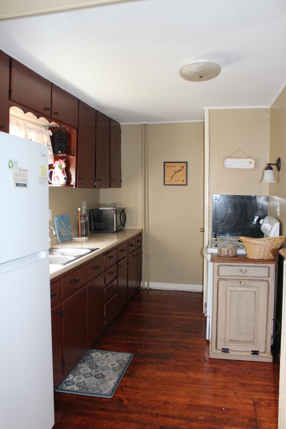 Newly renovated kitchen has everything you need to cook a great meal.