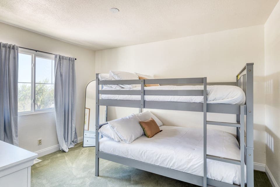 Bedroom 3 features a large bunk bed.