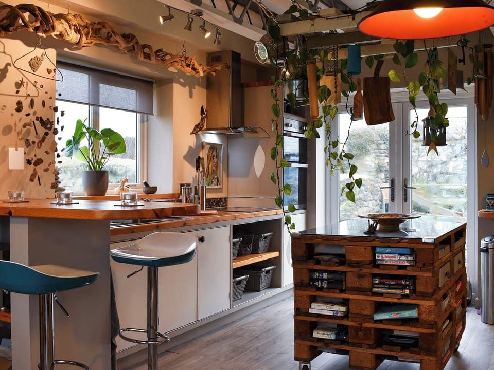 Kitchen | The Yard Beach Retreat - The Yard Cottages, Aberdesach, near Caernarfon