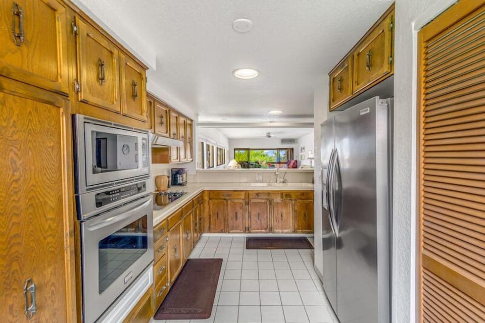 Kitchen stocked with all the gadgets needed 