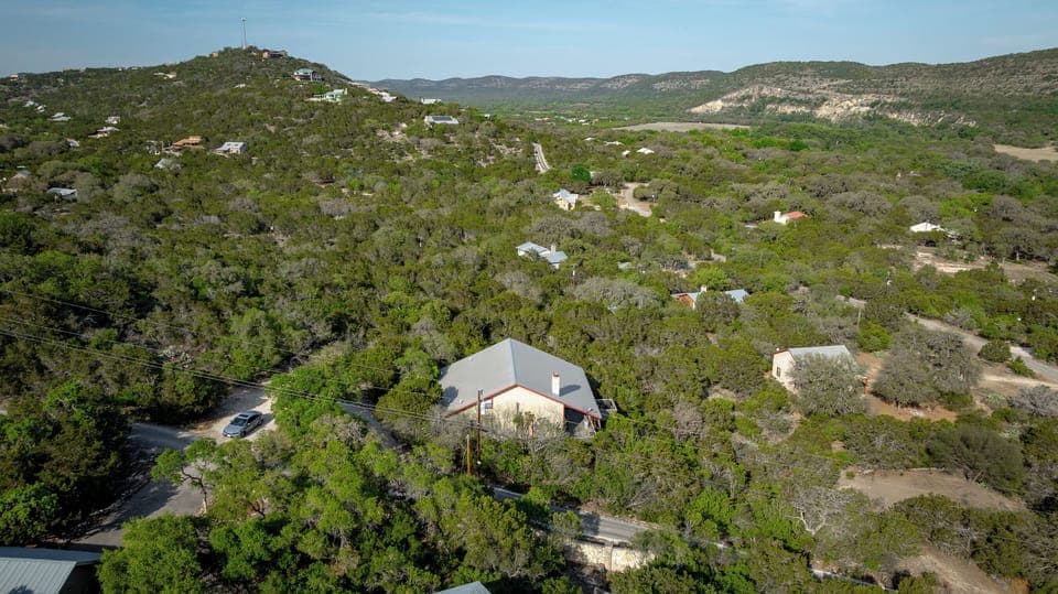 Aerial view of house