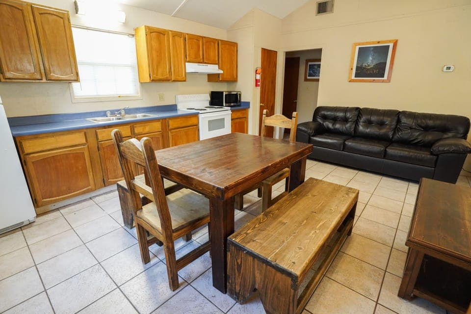 Kitchen + dining area view