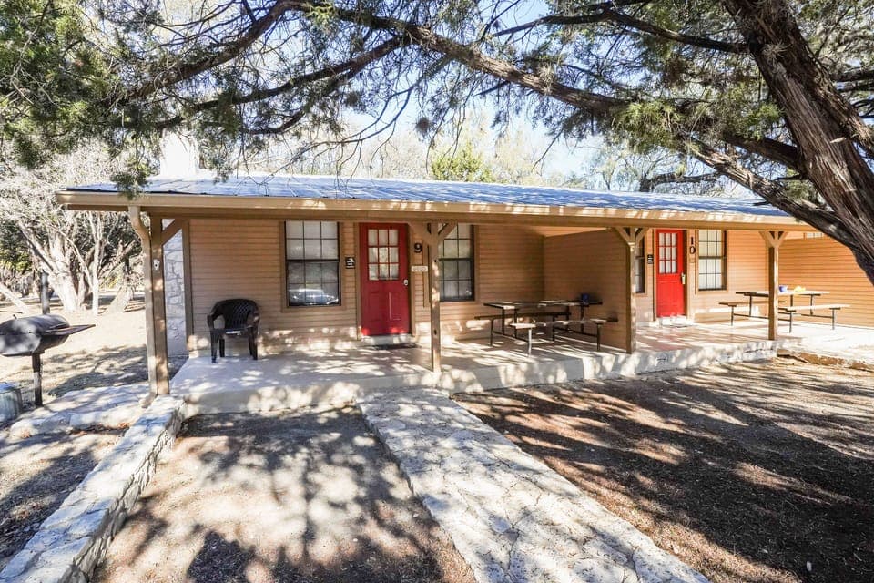 Front exterior view of cabin