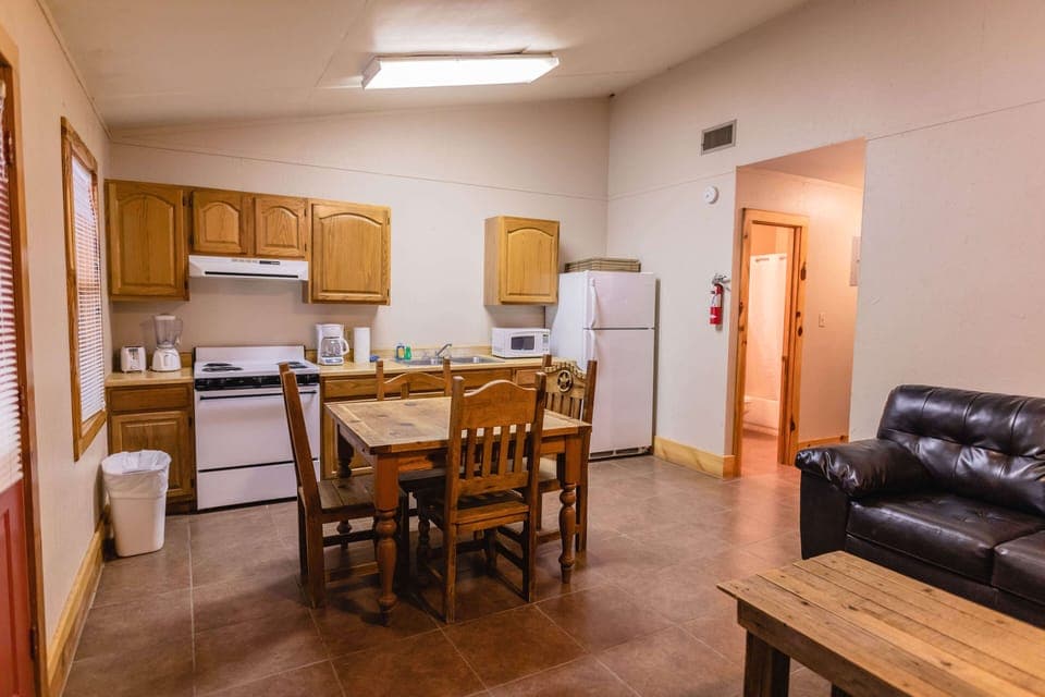 Dining + kitchen view