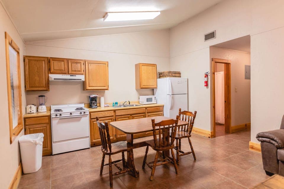 Kitchen + dining area view