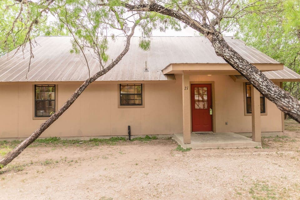 Front exterior view of cabin