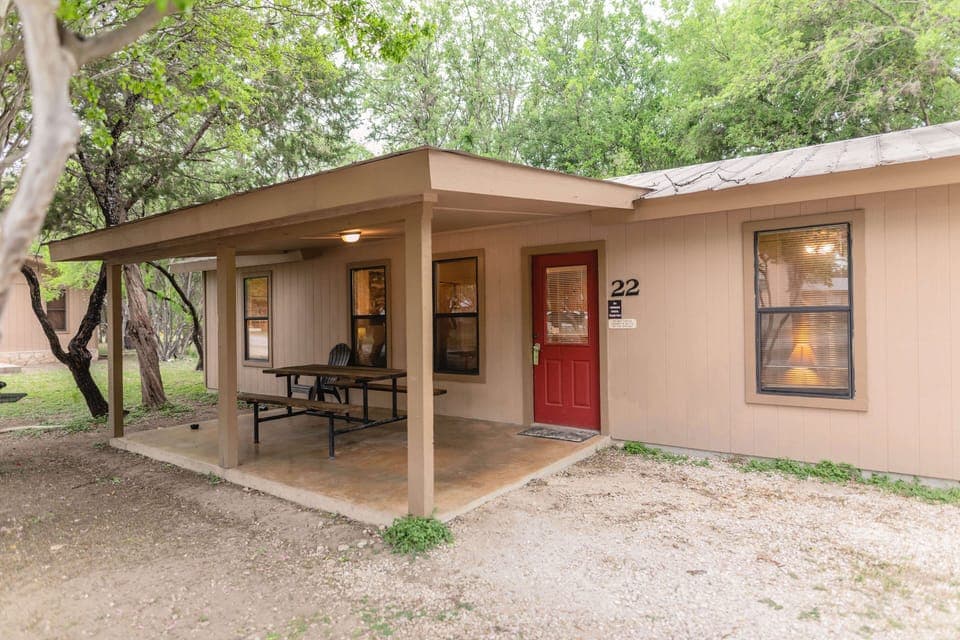 Front exterior view of cabin