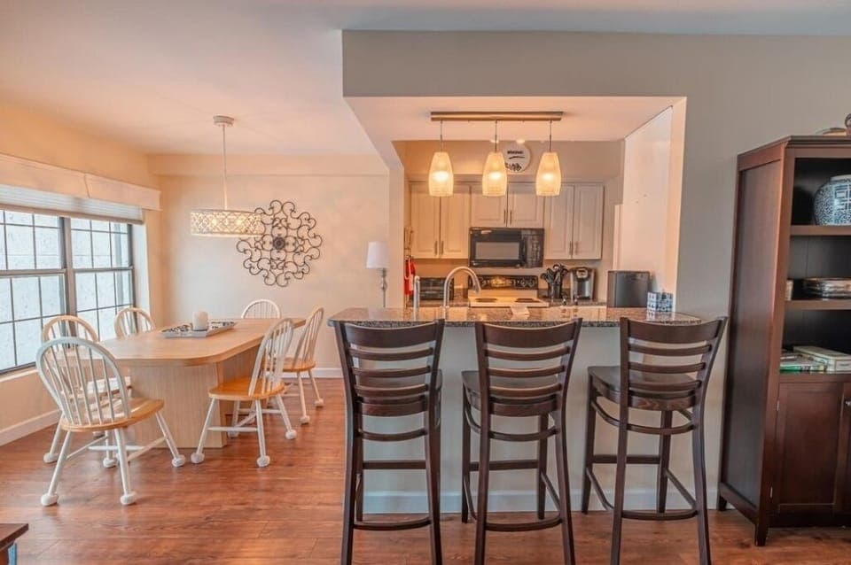 Enjoy your morning coffee from the breakfast bar.