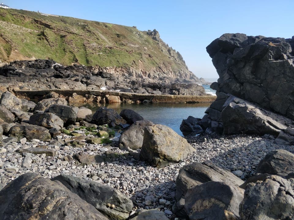 The pool at Cape makes swimming possible however rough the sea