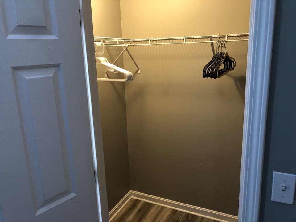 Walk in master closet.