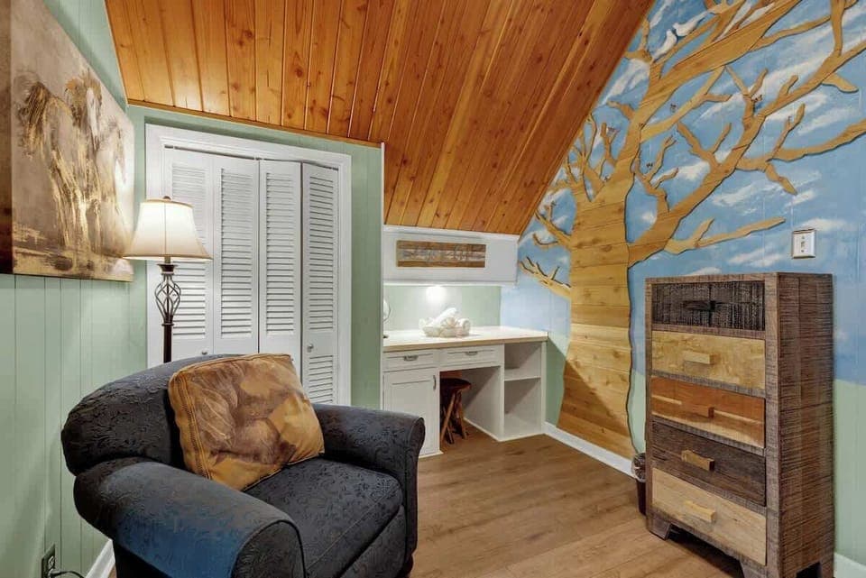 Working space in the second bedroom.