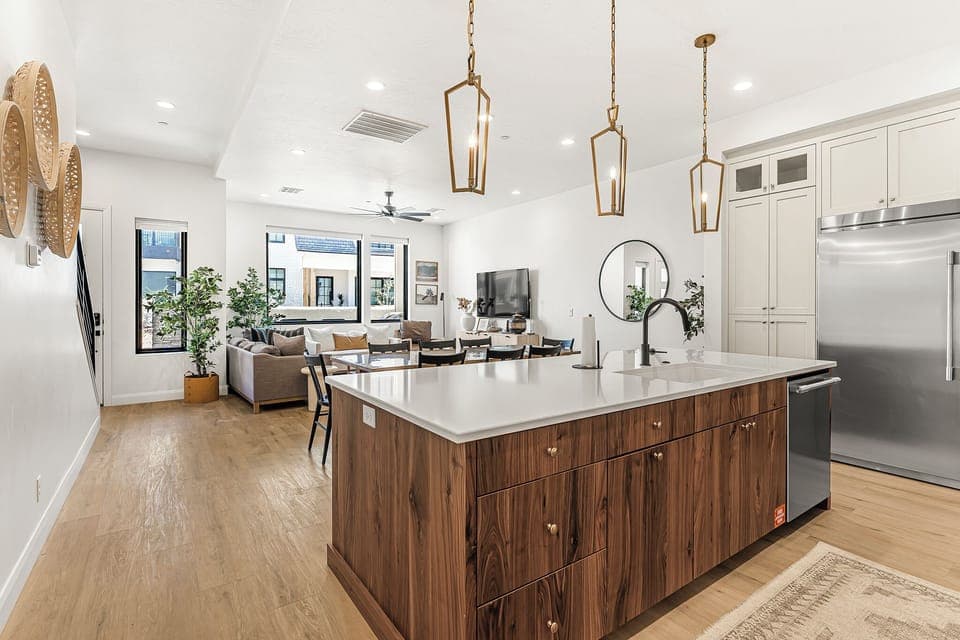 Kitchen, Dining and Living Room