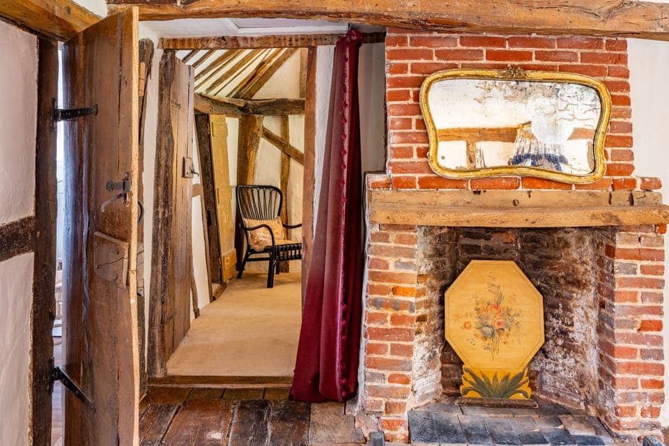 First floor: Master bedroom leading into hallway