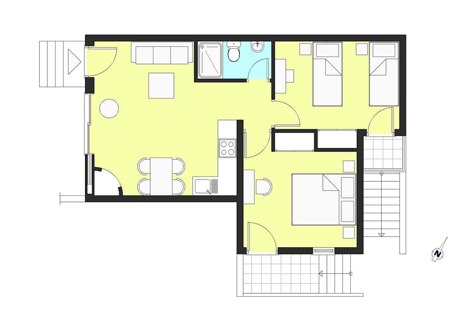 Two-bedroom typical layout 
