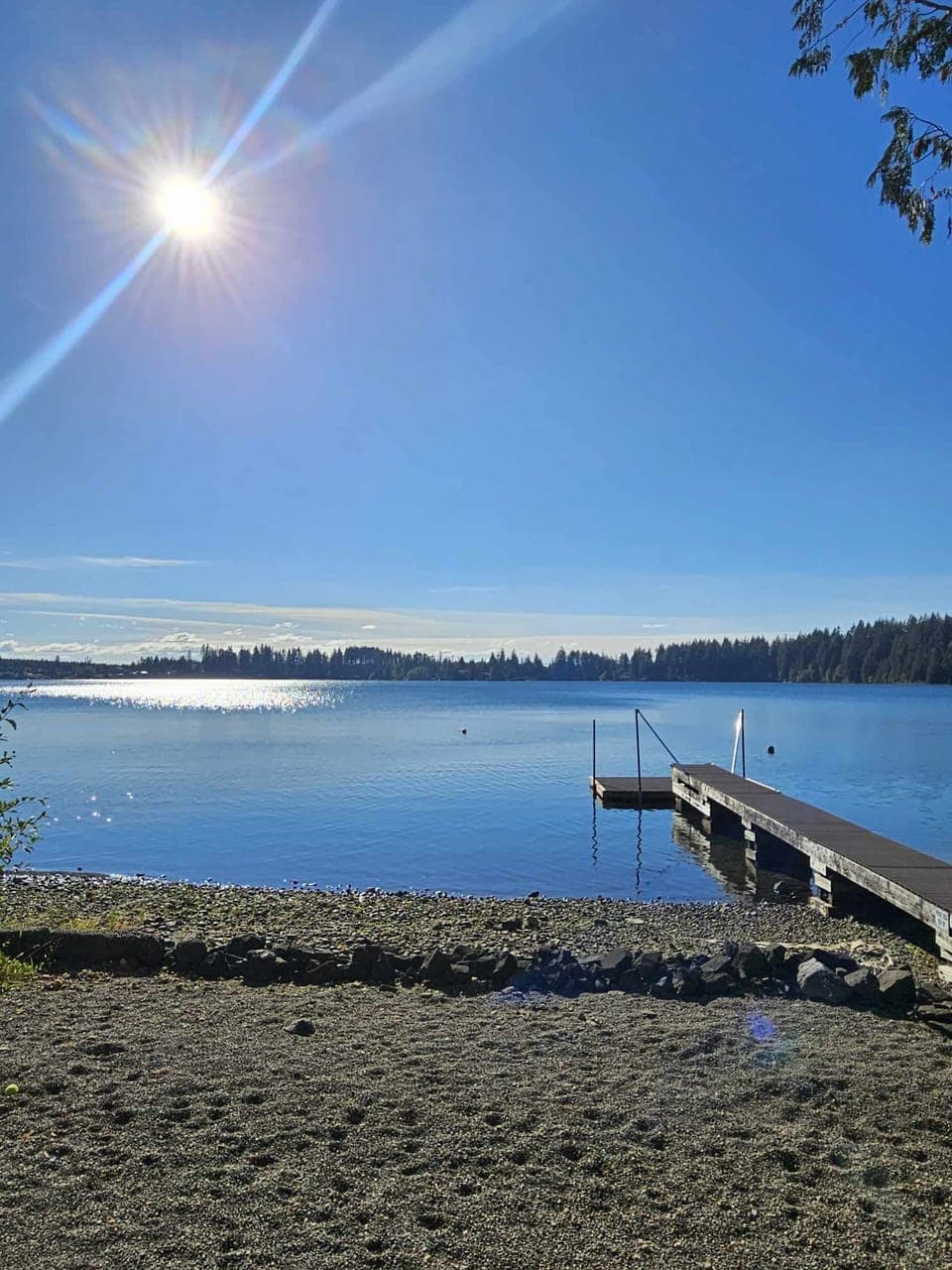 From the cabin - your view of the lake and your own private dock!