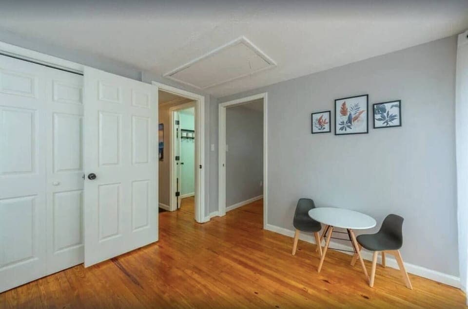 Kids table in the bedroom. 