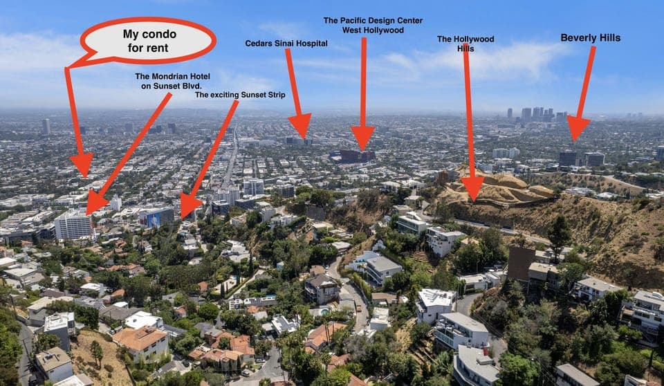 Aerial picture of my condo in West Hollywood 2
