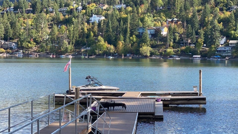 Private dock shared with owners boat, with open slip!