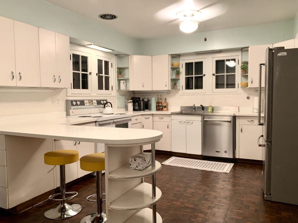 Kitchen - includes cooking utensils, pots, pans, etc. Oh did I mention there is a Nespresso maker with pods provided? And a coffee bar?! 