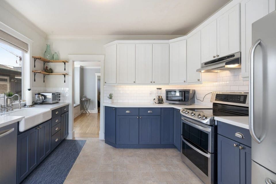 modern and updated kitchen