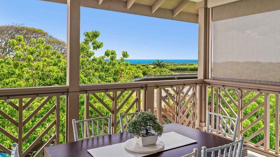 Pili Mai Resort at Poipu #13K - Ocean View Dining Lanai - Parrish Kauai