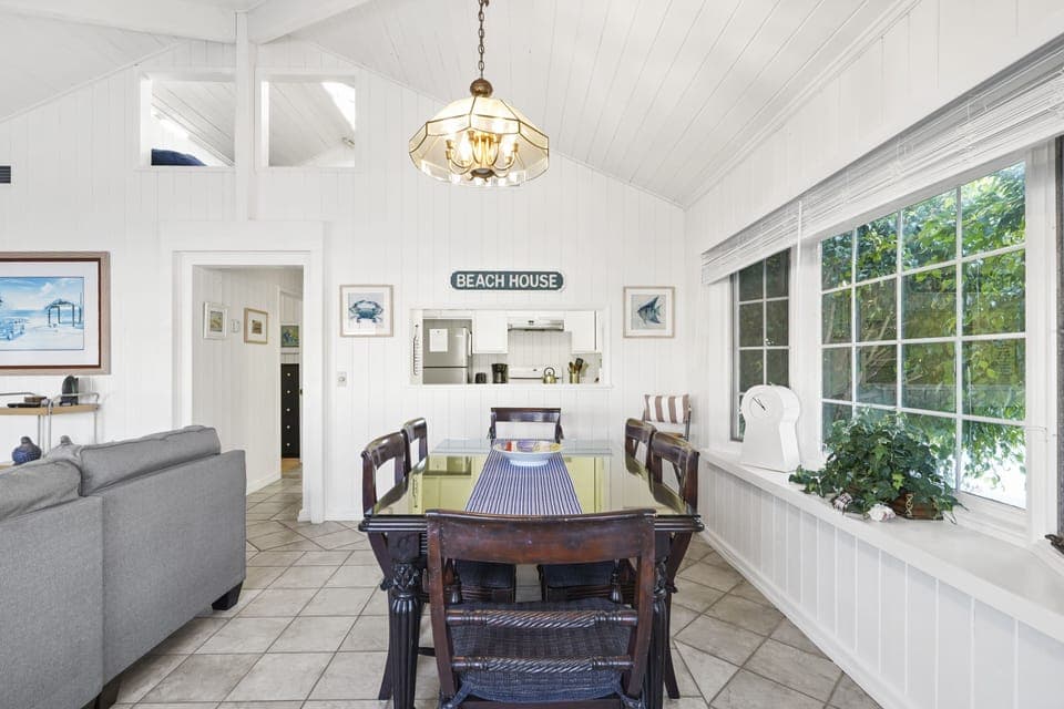 dining area view into kitchen