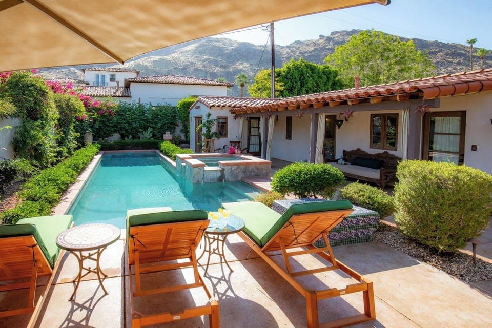 San Jacinto Mountain views from the pool