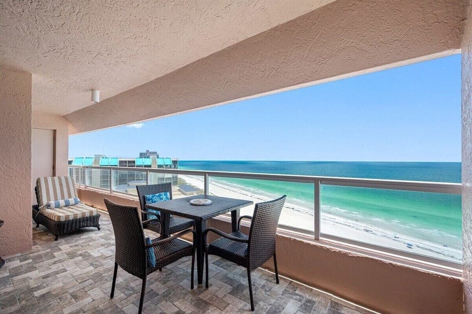 Large Balcony with Gulf View