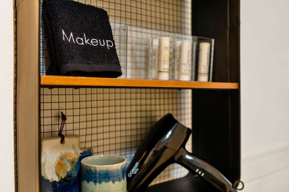 Bathroom essentials provided.