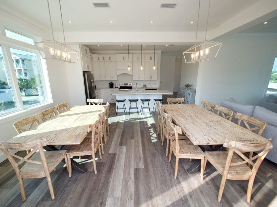 Second Floor Two Dining Tables and Seating for 20 Guests