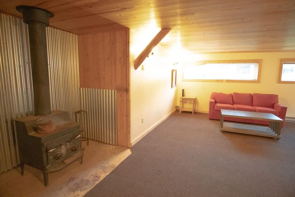 Bonus room with wood fireplace