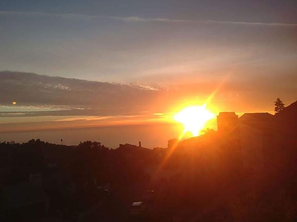 Sunset from the decks ... ocean views from every floor in the Sanctuary