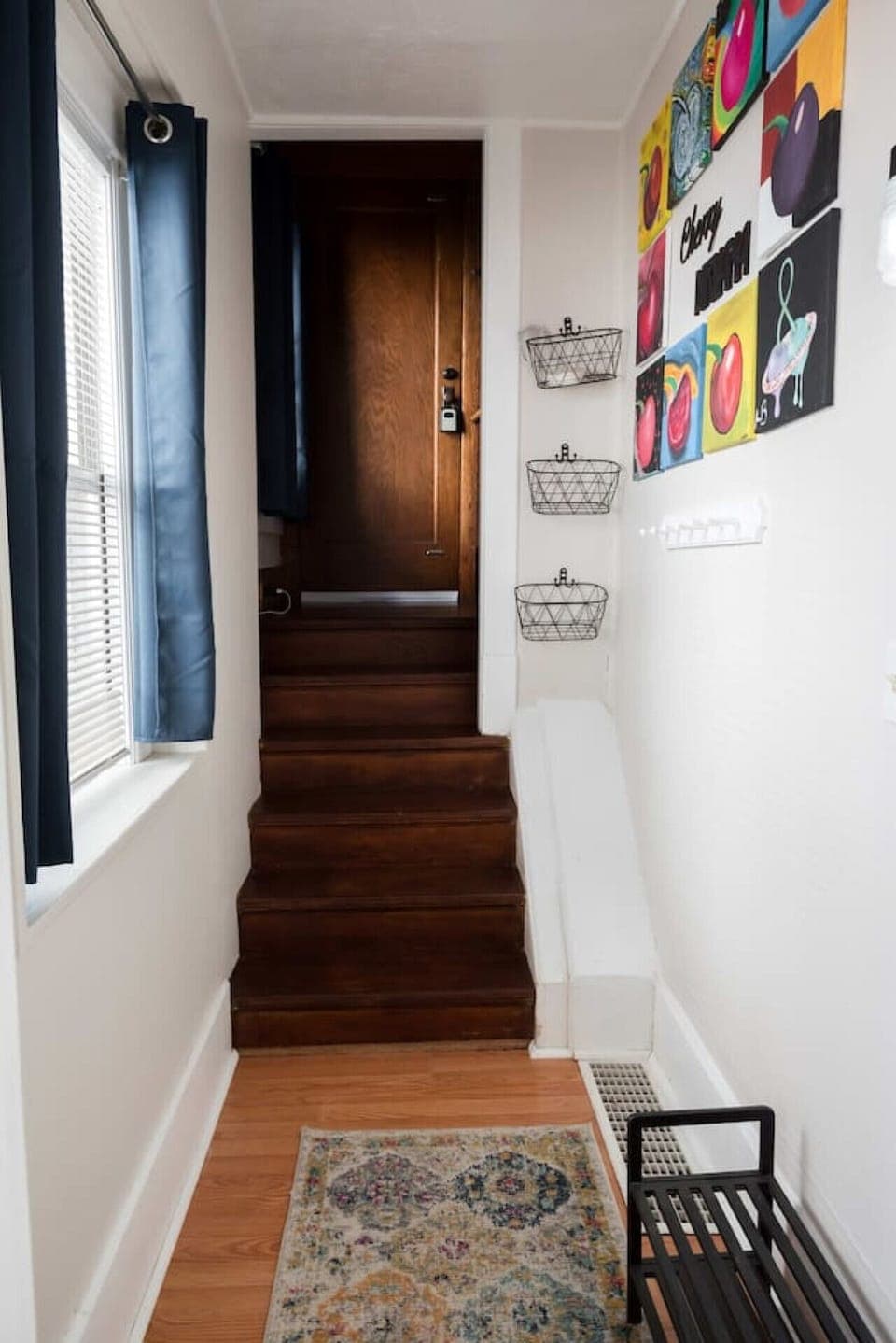 Immediately upon entry, guests will need to climb up one flight of steps