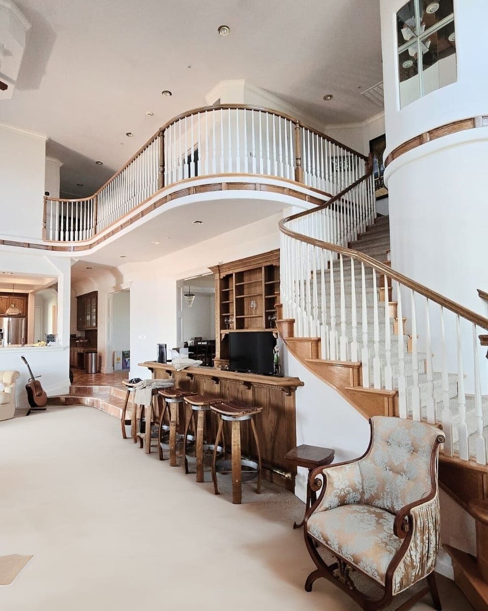 Living room and staircase